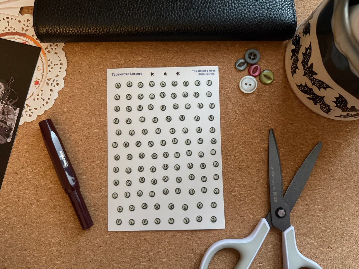 Typewriter Letters Stickers 📀