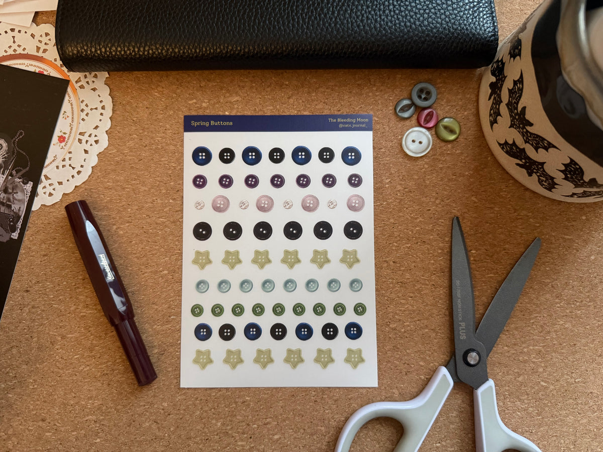 Spring Buttons Stickers 🌷