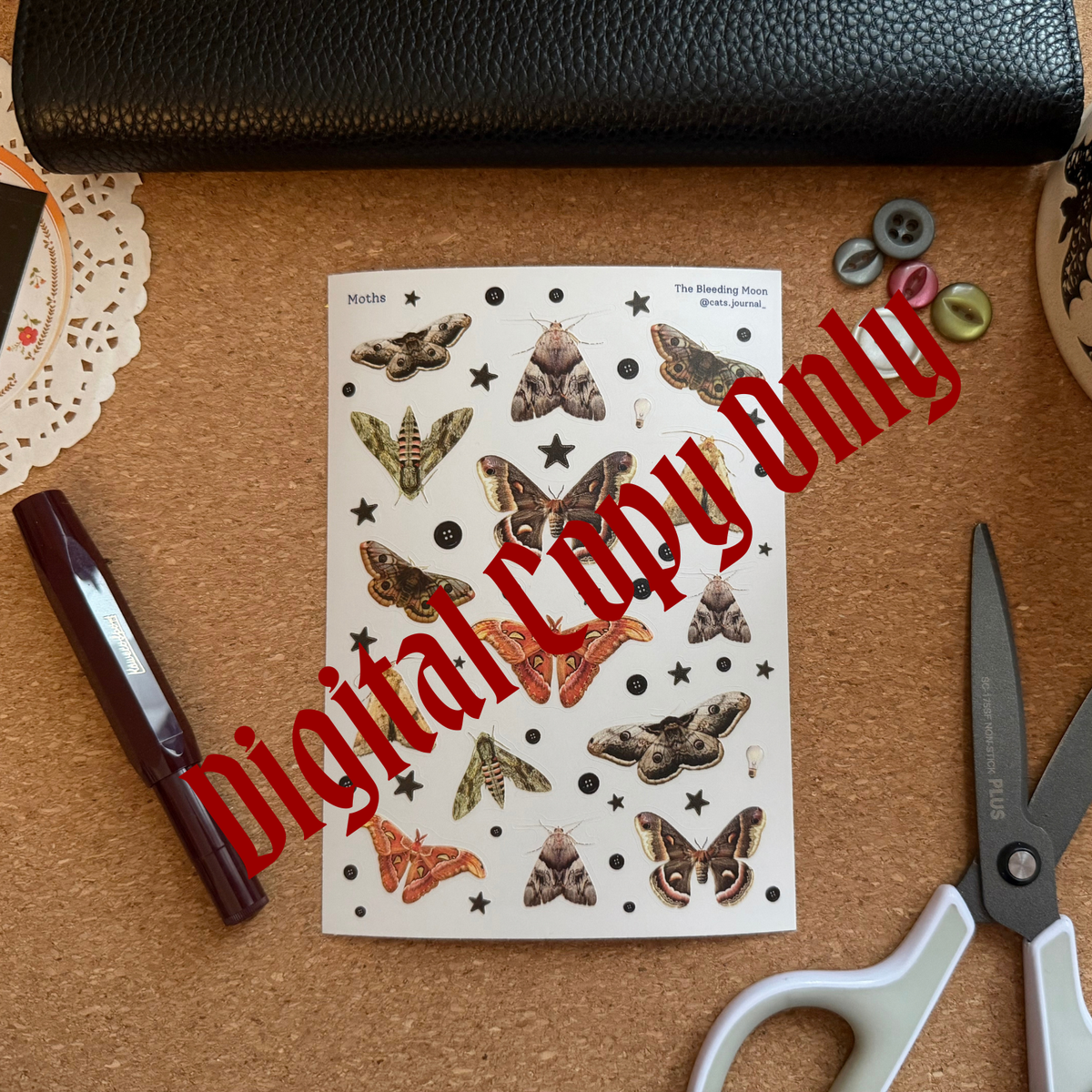Moth Stickers Digital🖥️💡