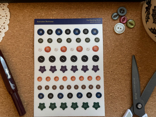 Autumn Buttons Stickers 🍂