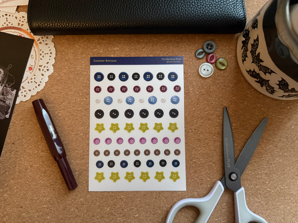 Summer Buttons Stickers 🌞